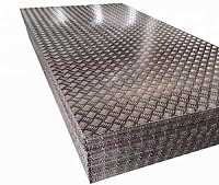 Алюминиевый лист рифлёный 1х1200х600 квинтет (АМг2Н2Р) фото №1